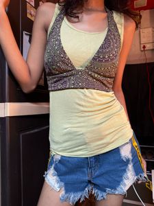 Halter neck wrap bikini top
