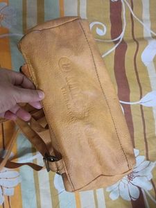 Stylish Yellow Leather Hobo Bag