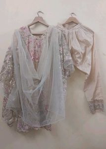 Designer Embellished Kurta Set with Dupatta