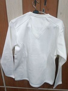 SHREY White Long Sleeve Athletic Shirt