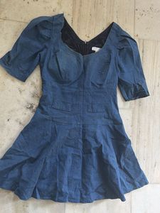Denim Puff Sleeve Dress
