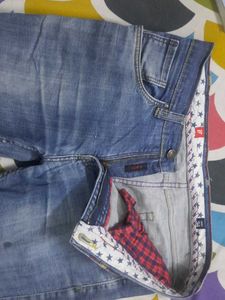 Blue Wash Bootcut Jeans