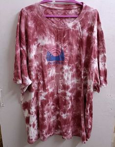 Plus Size Tie &amp; Dye Pure Cotton Tshirt - 6XL