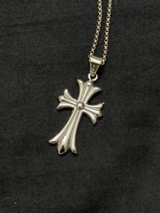 Chrome Hearts Sterling Silver Cross Pendant Chain