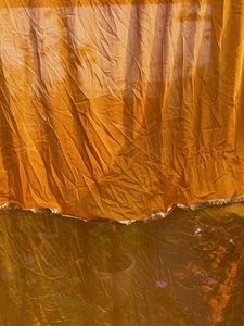 Orange Dupatta with Golden Border