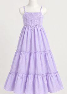 Chic Lavender Tiered Maxi Dress