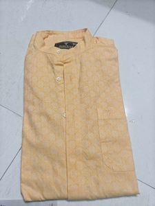 Hamercoop Men's Mandarin Collar Textured Shirt