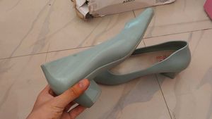 Stylish Light Blue Block Heels