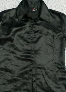 Black Satin Shirt