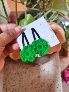 Handmade Crochet Hair Clips Set