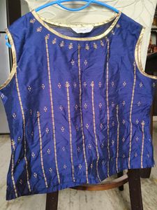 never used Beautiful Blue Ethnic Blouse