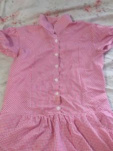 Cute Pink Gingham Dress