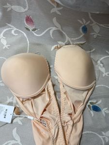 Nude Strapless Bodysuit