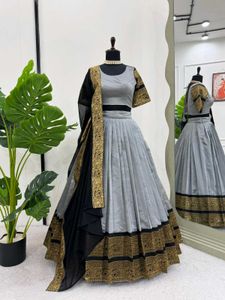 Beautiful Gray Lehenga Collection with Huge Flair