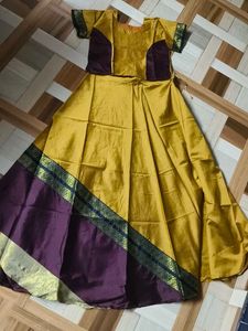 Beautiful Mustard Yellow Ethnic Gown