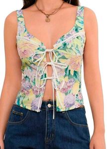 (SHEIN)Floral Corset Style Blouse