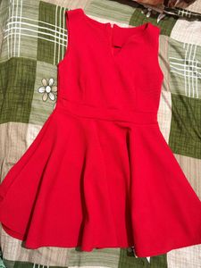 Red Flared Fit and Flare Dress
