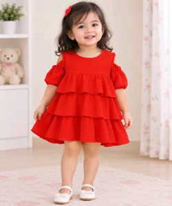 Red Ruffle Baby Doll Tops