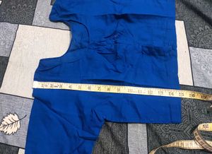 sttiched Blue cotton Blouse