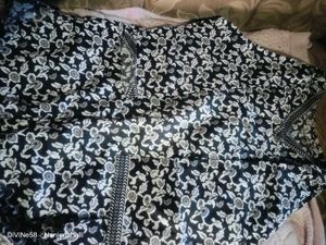 short kurta a beautiful black and white kurt