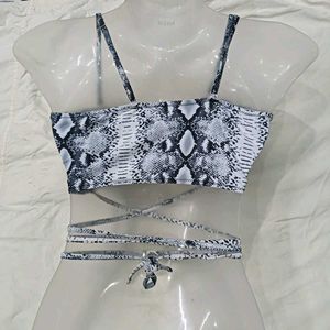 Snakeskin Print 34,36👗 Bikini Top