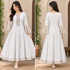 Elegant White Ethnic Gown