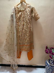 Pakistani Embroidered Kurta Set with Dupatta