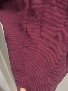 Maroon Ribbed Cropped Top