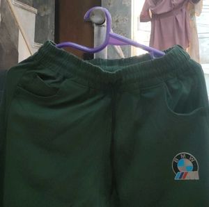 Green Casual Track Pants