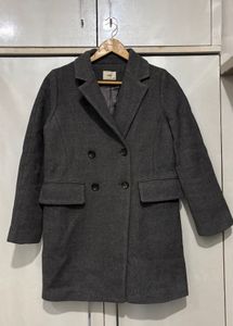 Grey Melange Overcoat