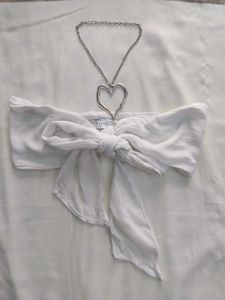 Pintrest Coquette White Bikini Tube Top 🌸