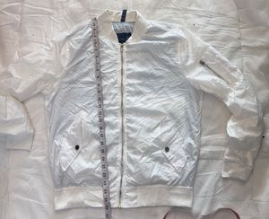 ZARA Men's White Bomber Jacket