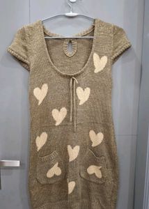 Cozy Knit Heart Dress