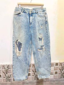 Men's Ripped Light Wash Jeans