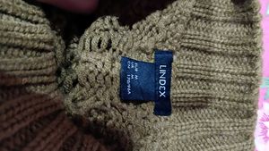 Olive Green Textured Sweater