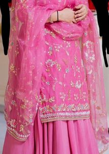 Stunning Pink Embroidered Lehenga Choli