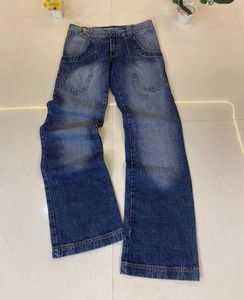 cowboy off centre buttoned y2k flared jeans