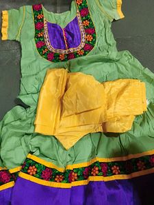 Embroidered Kurta with Purple Accents