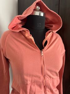 Coral Zip-Up Hoodie