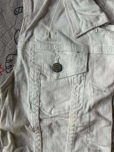 White Denim Vest