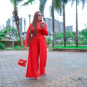 wide leg drape jumpsuit