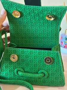Green Textured Mini Bag