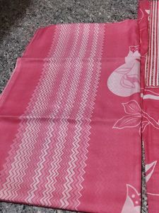 Pink Floral salwar-kurta cloth material