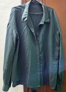 Classic Green Collared Button-Up Shirt