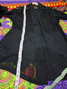 Elegant Black Lace Cardigan