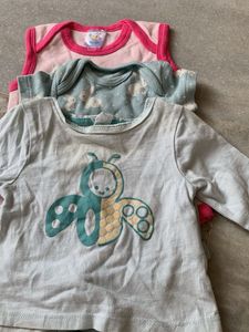 5 Baby Girls Long Sleeve Bodysuits Set