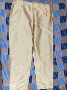 Golden Cream Kurta Set For Party