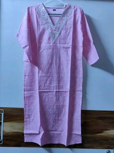 Elegant Pink Printed Kurta Set - 40 Bust