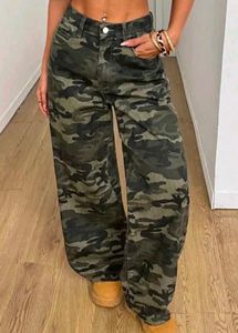 Trendy Camouflage Wide-Leg Pants