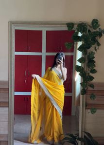 Yellow Embellished Saree